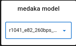 Medaka model selection drop-down