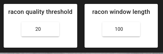 Racon parameter settings example
